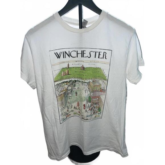 Gildan Other - OAK STONE CRAFT PIZZA BAR WINCHESTER MENS T SHIRT SIZE MEDIUM WHITE